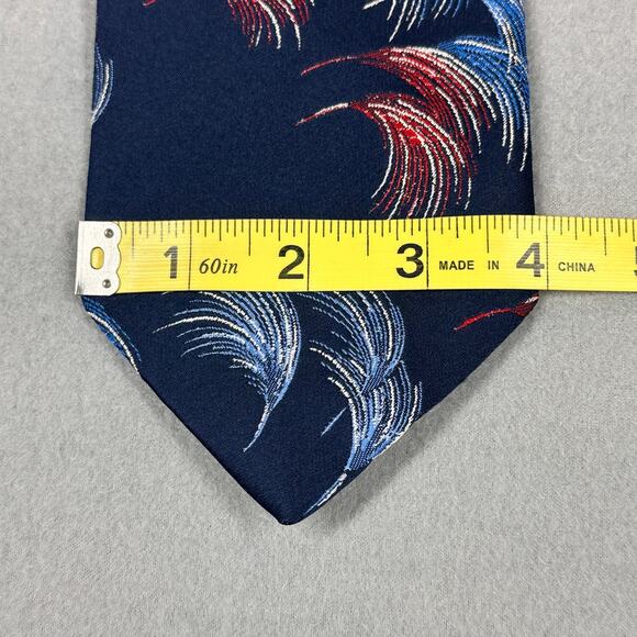 Vintage Philippe Creations Mens Tie Blue Abstract Professional Corporate Necktie - Picture 3 of 7